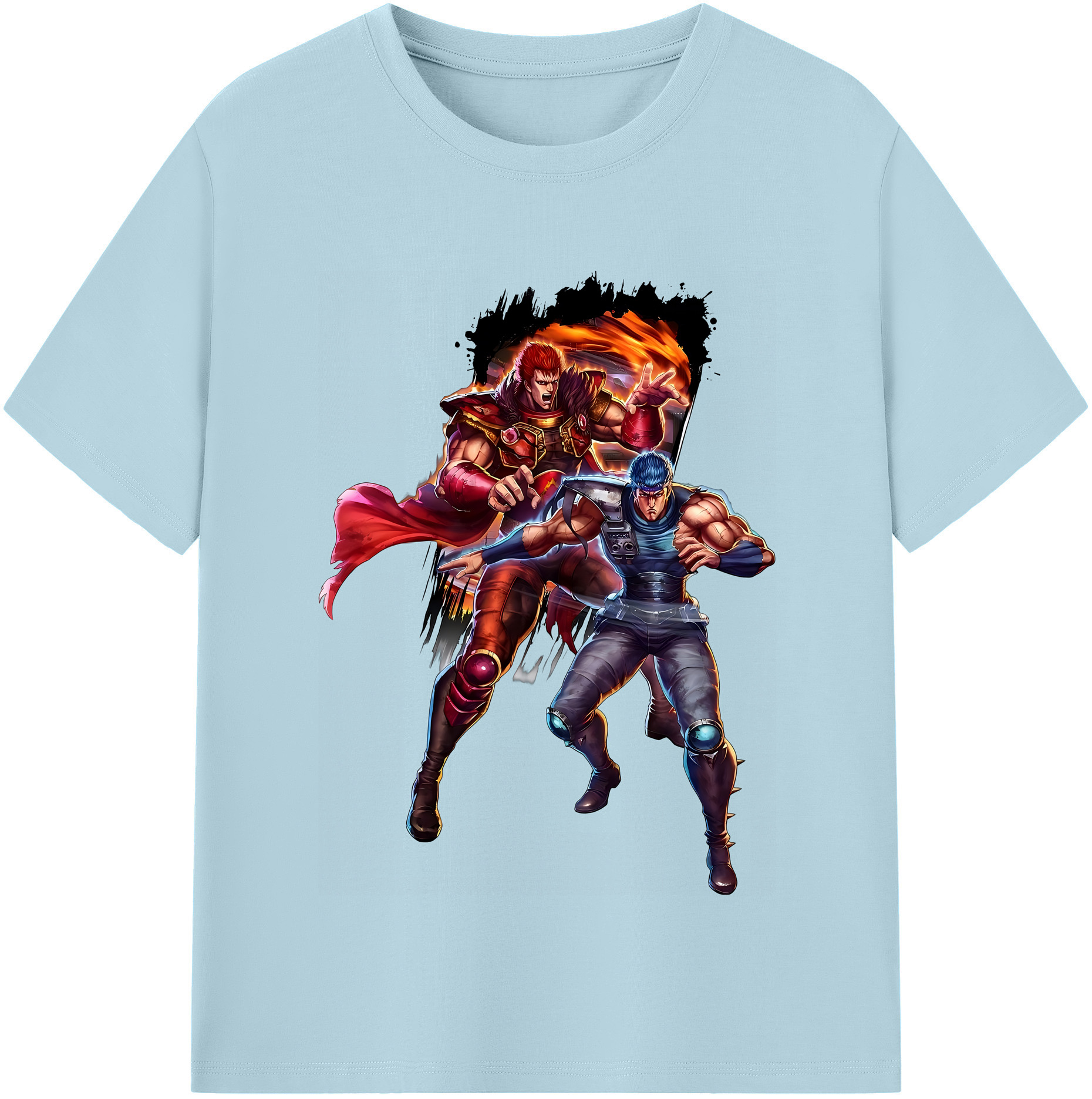 （画像用） 北斗の拳 Fist of the North Star 綿100％半袖Tシャツ（フロントプリント）